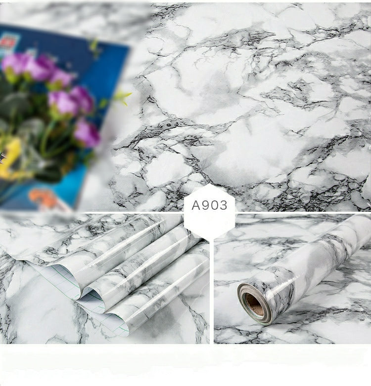 Thickened marble wallpaper self-adhesive wallpaper waterproof